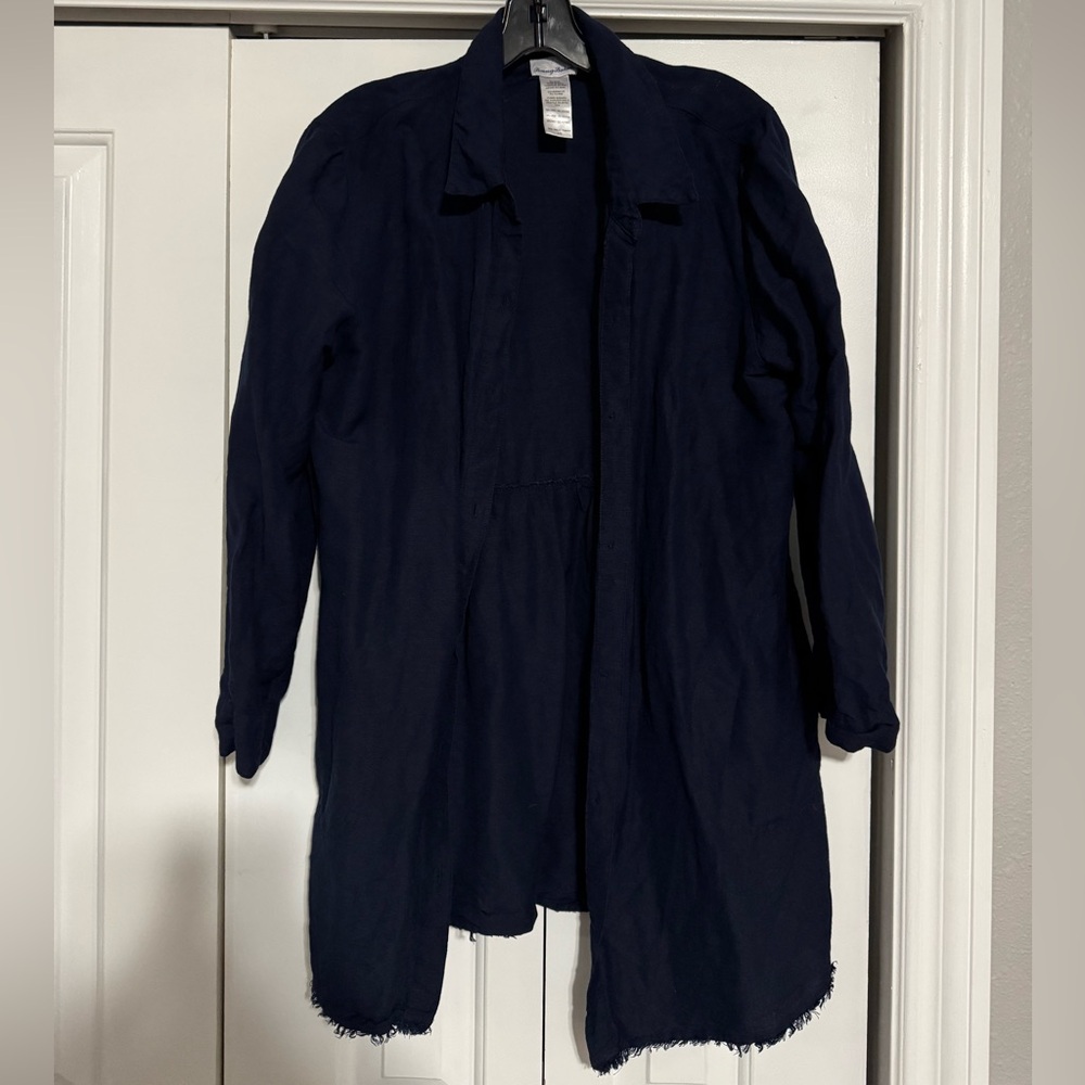 Tommy Bahama Dark Blue Linen Shirt Dress